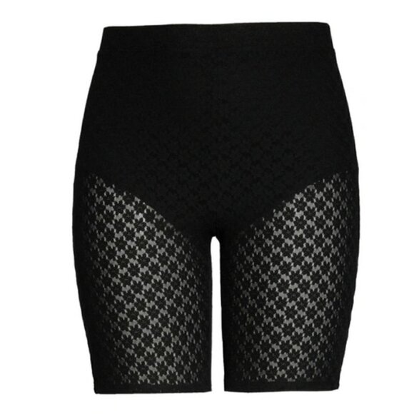 NWT Open Edit Floral Lace Bike Shorts In Black - Picture 2 of 11